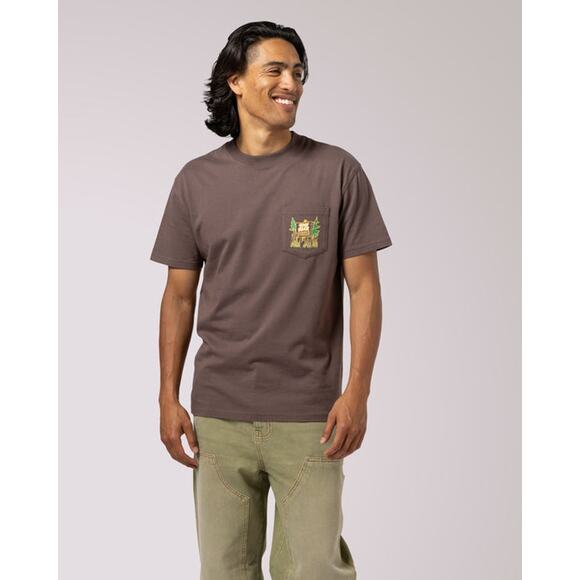 NWT Parks Project X Yogi Bear Leave It Better Pocket Tee in Brown sz Medium - Picture 2 of 10